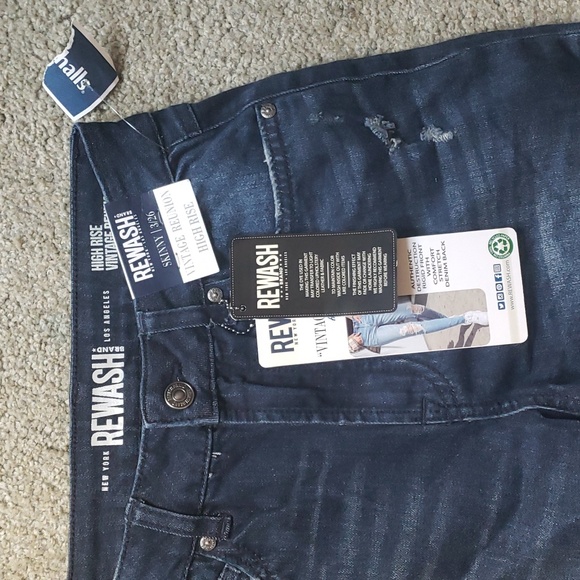 NWT REWASH Jeans Distresses Skinny High Rise Vintage Reunion - Picture 2 of 8